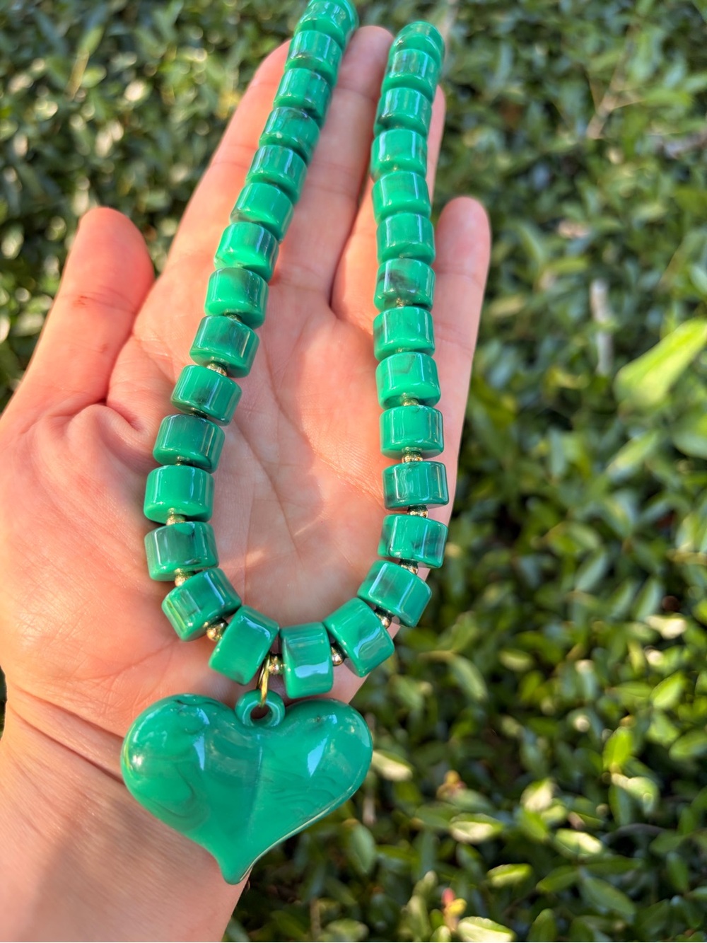 Anthropologie Green Heart Bead Pendant
Green Necklace - Picture 5 of 9